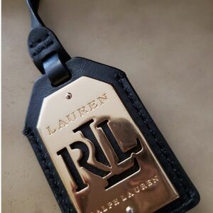 Ralph Lauren Black Leather and Gold Tag